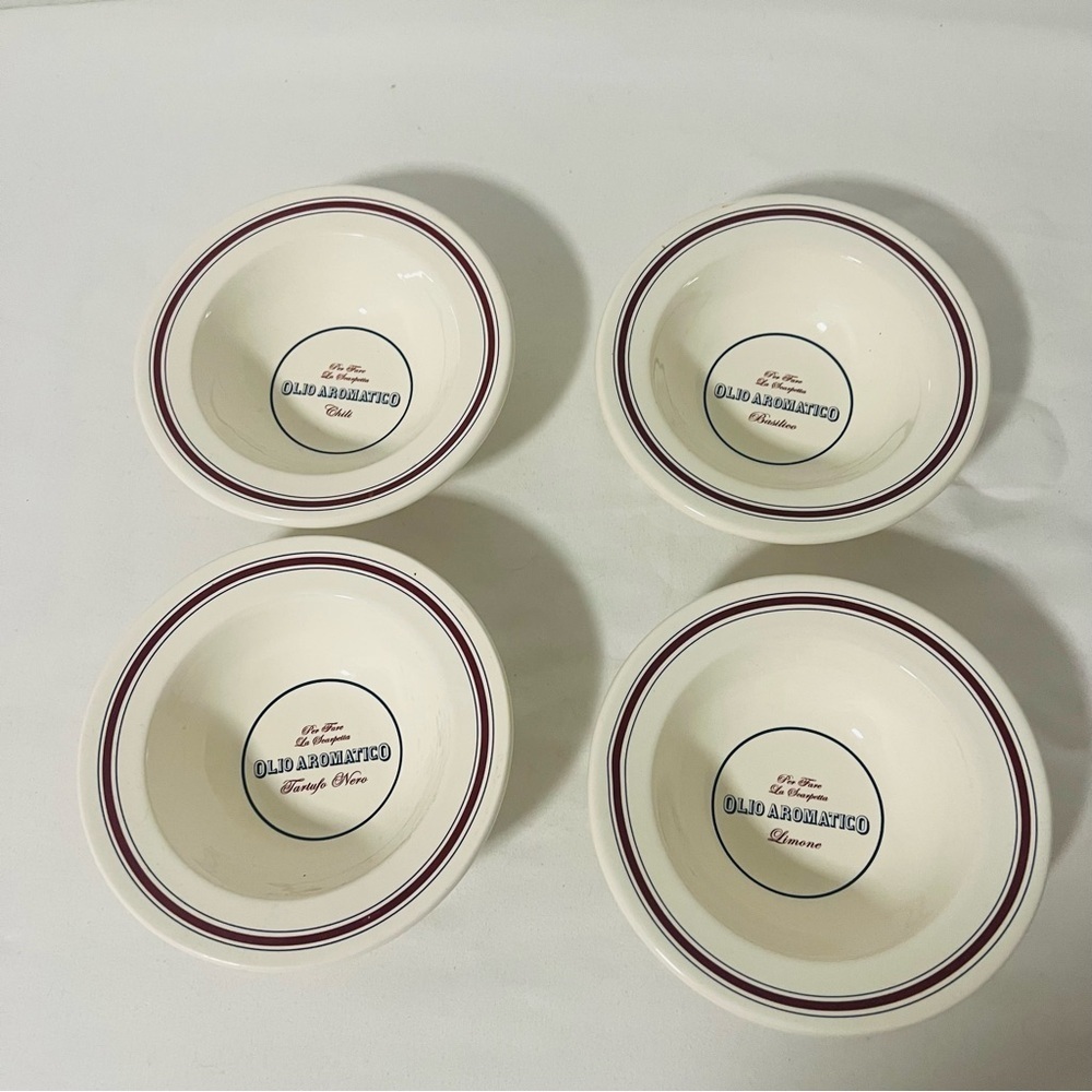 Williams Sonoma Olio Aromatico Antipasti Appetizer Dip Chili Bowls Set of 4
